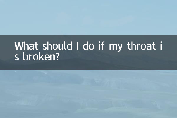 Que dois-je faire si j’ai la gorge cassée ?