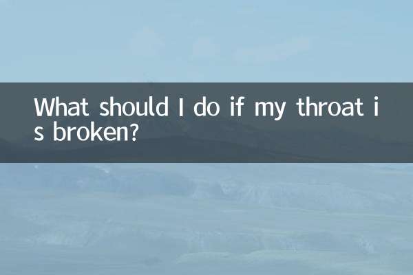 Que dois-je faire si j’ai la gorge cassée ?