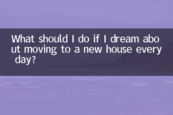 ماذا أفعل إذا حلمت أنني سأنتقل إلى منزل جديد كل يوم؟