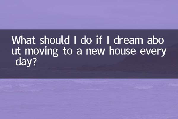 ¿Qué debo hacer si sueño todos los días con mudarme a una casa nueva?