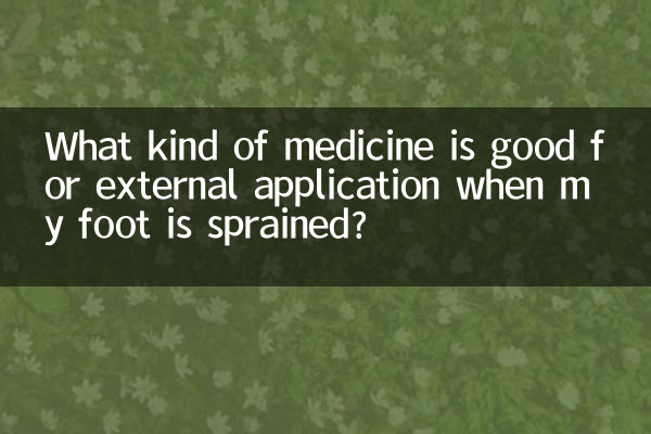 脚扭伤了外敷什么药好