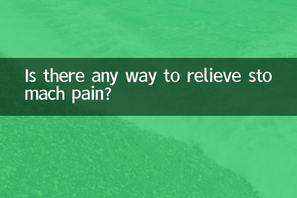 Esiste un modo per alleviare il mal di stomaco?