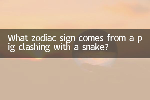 What zodiac sign comes from a pig clashing with a snake?