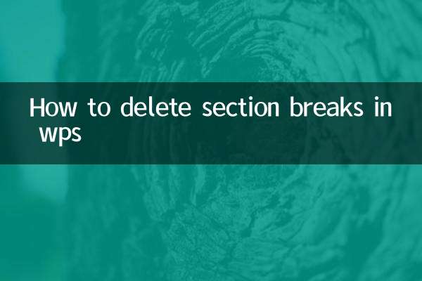 wps怎么删除分节符