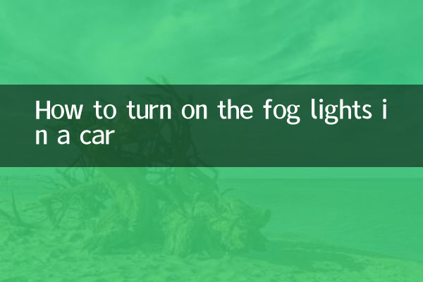 Cómo encender las luces antiniebla en un coche