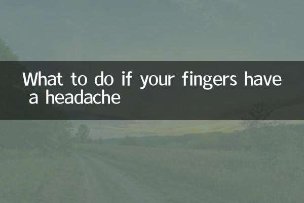 O que fazer se seus dedos estiverem com dor de cabeça