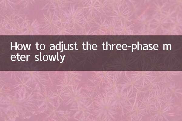 Come regolare lentamente il contatore trifase