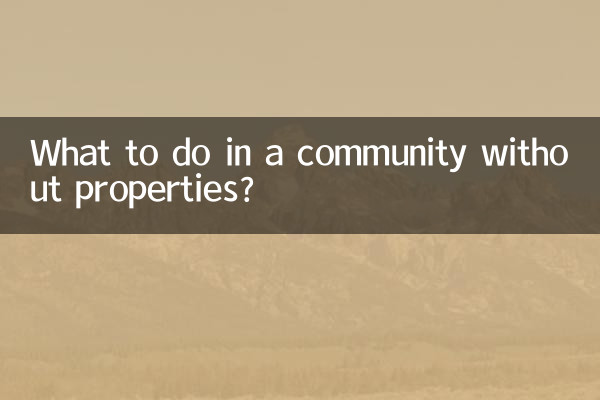 재산이 없는 공동체에서는 무엇을 해야 할까요?