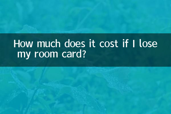 Quanto custa se eu perder o cartão do meu quarto?