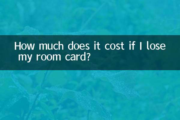 Quanto custa se eu perder o cartão do meu quarto?