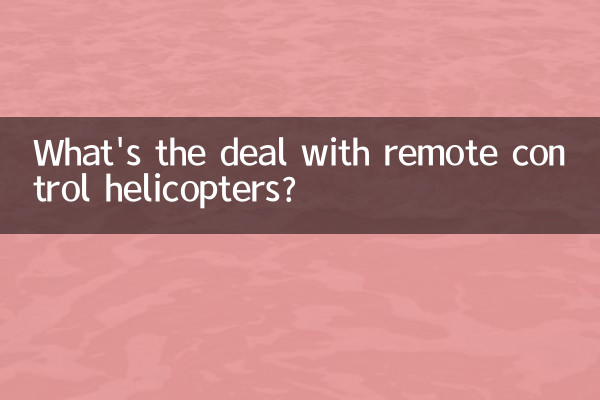 ¿Qué pasa con los helicópteros a control remoto?