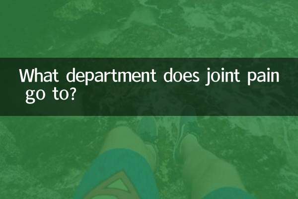 ¿A qué departamento acude el dolor articular?