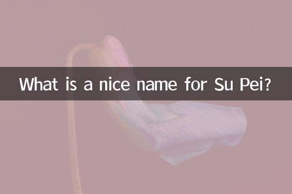 ¿Cuál es un bonito nombre para Su Pei?