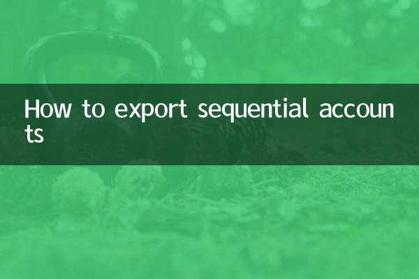 Come esportare conti sequenziali