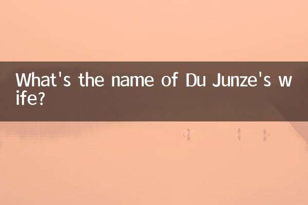 Как зовут жену Ду Юнзе?
