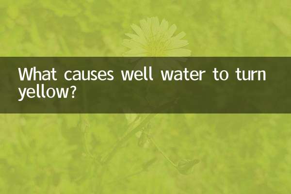 O que faz com que a água do poço fique amarela?