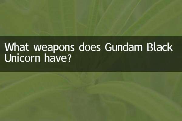 Welche Waffen hat Gundam Black Unicorn?