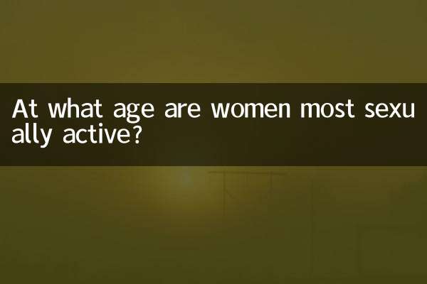 A che età le donne sono più sessualmente attive?