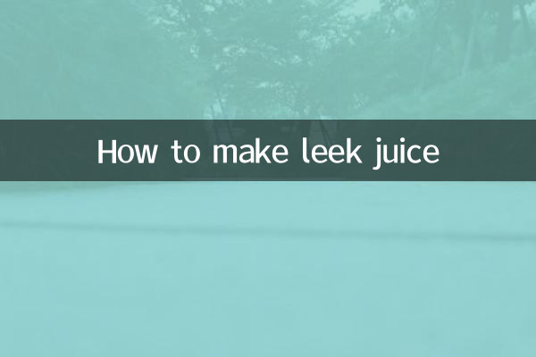 Como fazer suco de alho-poró