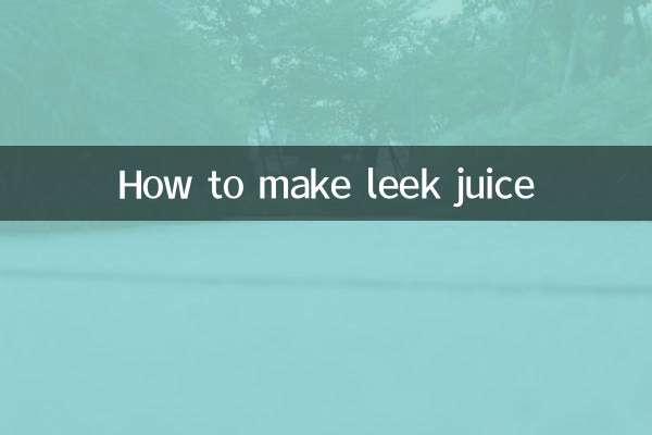 Como fazer suco de alho-poró