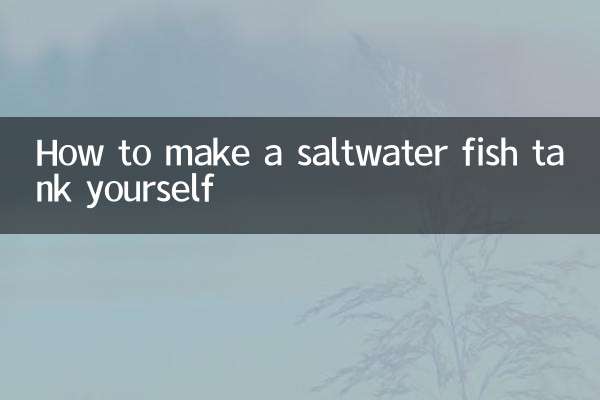 So bauen Sie selbst ein Salzwasser-Aquarium