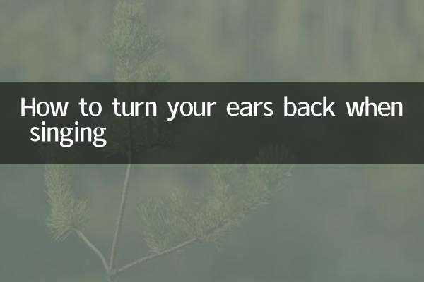 Comment reculer vos oreilles en chantant