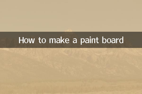 Cómo hacer un tablero de pintura