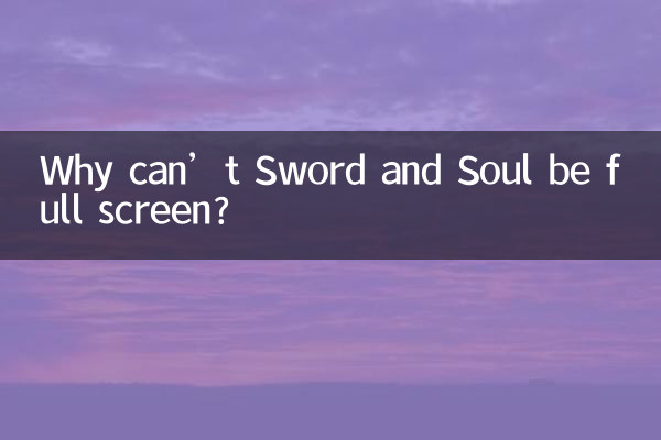 Why can’t Sword and Soul be full screen?