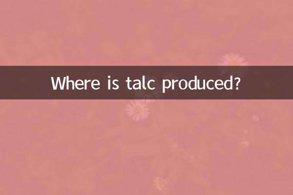 タルクはどこで生産されますか?