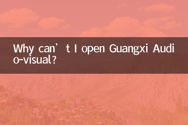 मैं गुआंग्शी ऑडियो-विज़ुअल क्यों नहीं खोल सकता?