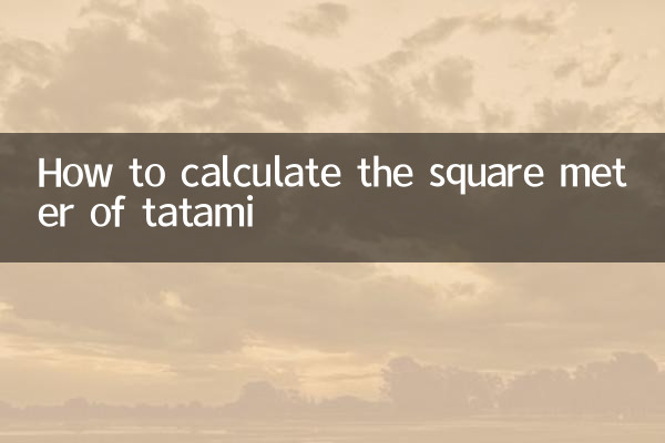 How to calculate the square meter of tatami