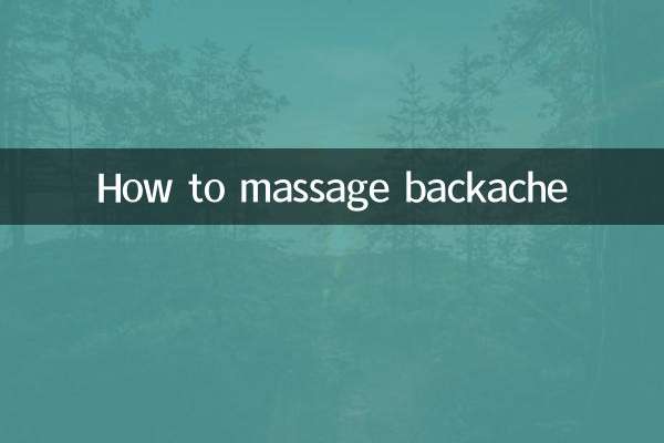 Comment masser les maux de dos