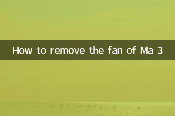 মা 3 এর ফ্যানটি কীভাবে সরিয়ে ফেলবেন