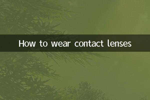 Comment porter des lentilles de contact