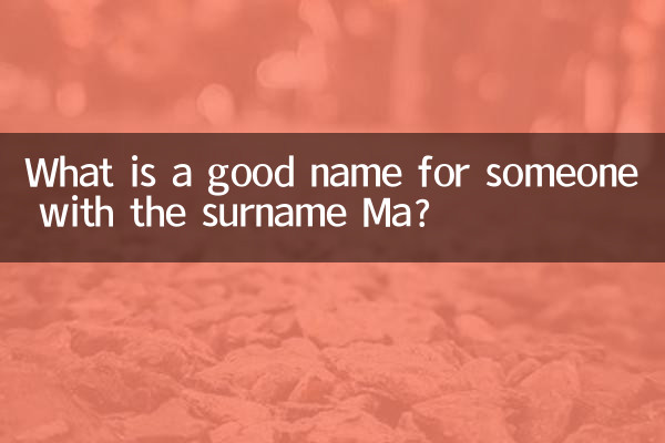 मा उपनाम वाले किसी व्यक्ति के लिए अच्छा नाम क्या है?