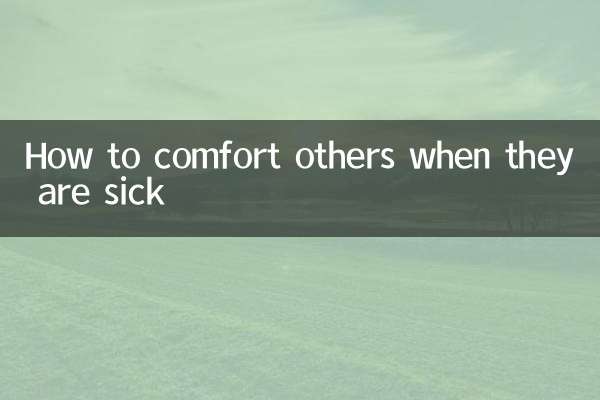 Comment réconforter les autres lorsqu'ils sont malades