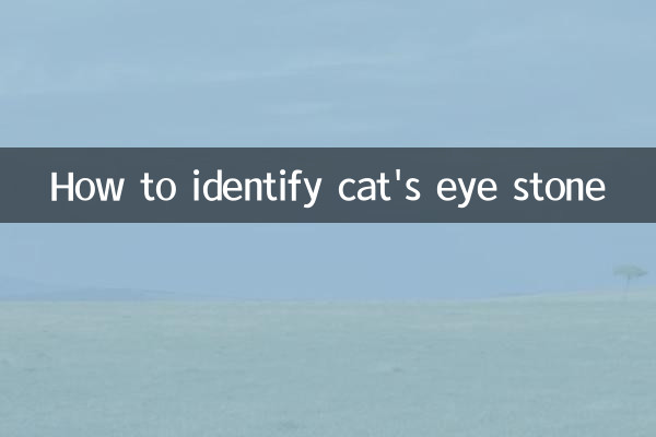 怎么辨别猫眼石