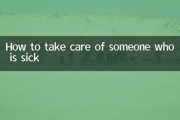 Wie man sich um jemanden kümmert, der krank ist