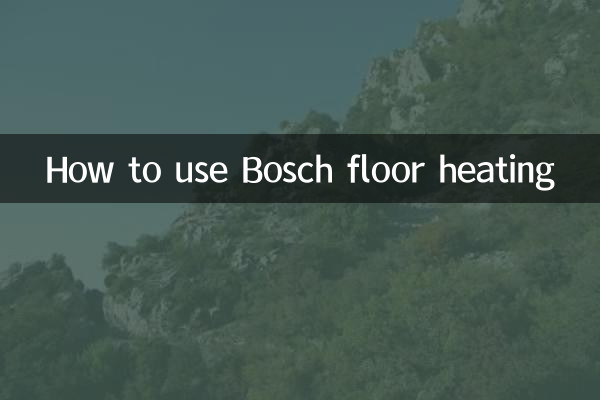 Come utilizzare il riscaldamento a pavimento Bosch