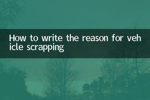 So schreiben Sie den Grund für die Verschrottung eines Fahrzeugs