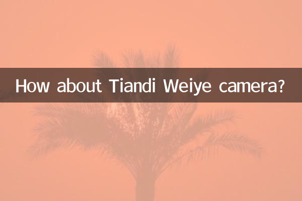तियान्डी वीये कैमरे के बारे में क्या ख्याल है?