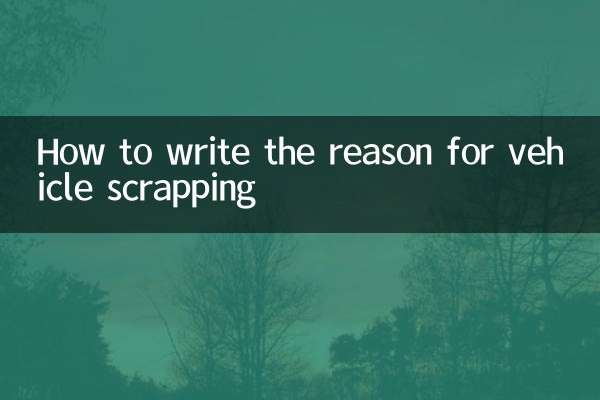 So schreiben Sie den Grund für die Verschrottung eines Fahrzeugs