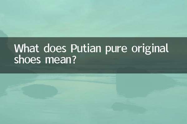 莆田纯原鞋是什么意思