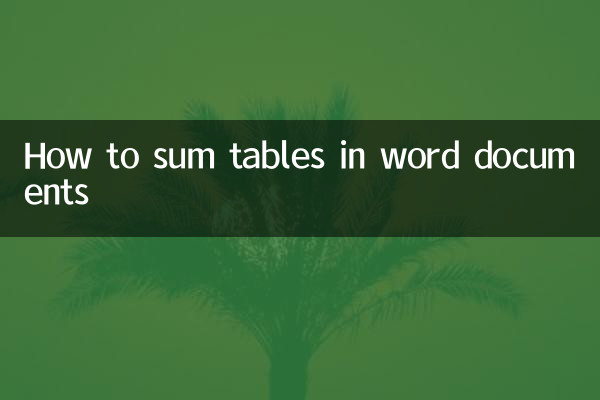 Come sommare le tabelle nei documenti Word