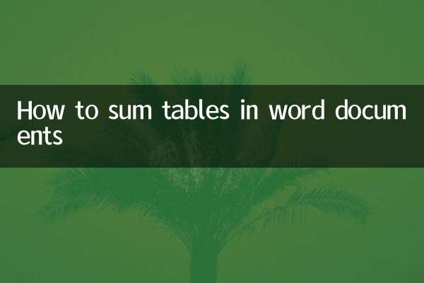 वर्ड दस्तावेज़ों में तालिकाओं का योग कैसे करें