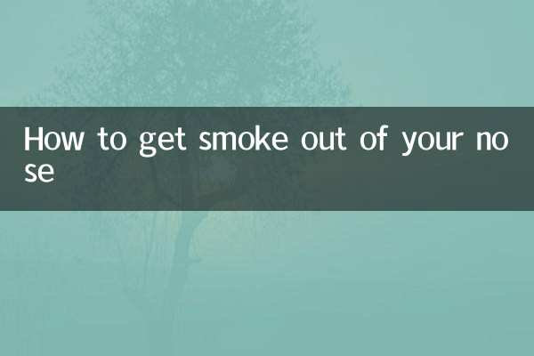Comment enlever la fumée de votre nez