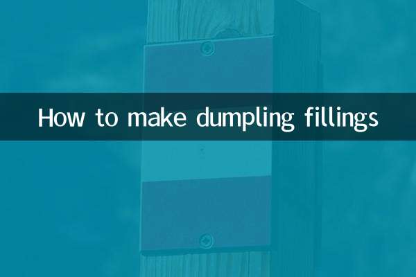 How to make dumpling fillings