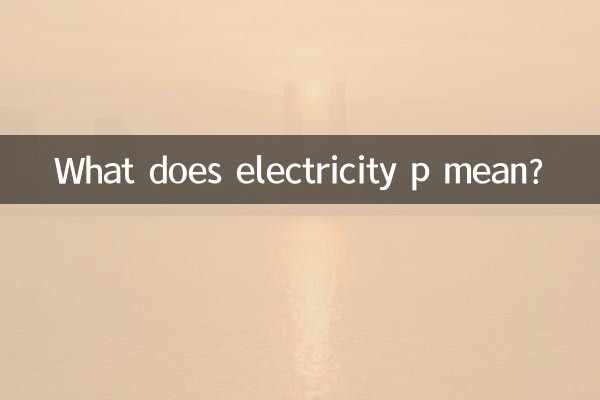 电力p什么意思