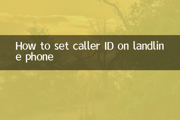 How to set caller ID on landline phone