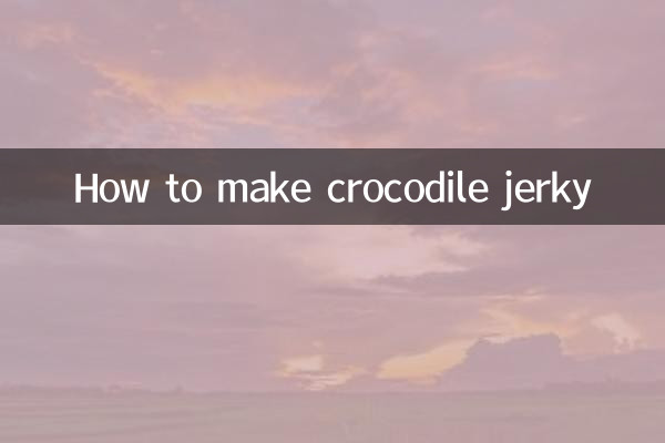Wie man Krokodil -Jerky macht